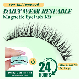 Reusable Natural Soft Magnetic Lashes <b>with</b> Applicator 2 Pairs Eyelashes Magnetic No Glue Custom Lash Packaging Box Magnetic - Product Image 5