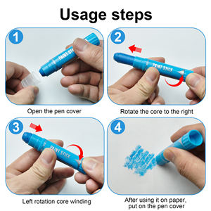 Bastoncini di vernice per bambini 24 colori, asciugatura rapida, vernice liscia, atossica e lavabile, bastoncini di vernice a Tempera solida - Product Image 5