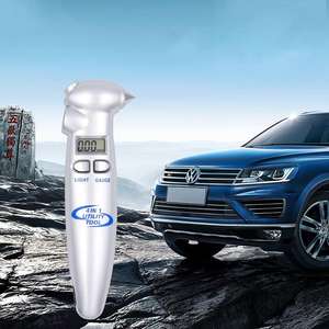 Portable 4 en 1 voiture outil essentiel numérique LCD argent voiture pneu jauge pneu mètre pression Auto voiture moniteur système - Product Image 3