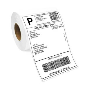 Self Adhesive waterproof Blank 4X6 inch 100x150mm Thermal shipping Label Roll 250 labels per roll