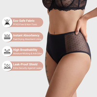 Culottes menstruelles lavables OEM personnalisées pour flux abondant, respirantes, 4 couches, anti-fuites, en coton pour femmes