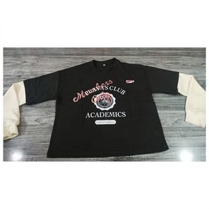 เสื้อยืดแขนยาวผู้ชายผ้าคอตตอน 100% พิมพ์ลายดิจิทัล ทอแบบสองชั้น เนื้อผ้ากันยับ สวมใส่สบาย - Product Image 6