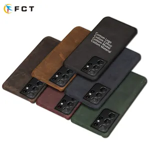 2022 New Arrival Retro Genuine Leather Phone Cases For Iphone 13 Phone Case Cover For Samsung Galaxy S22 S21 S20 Ultra