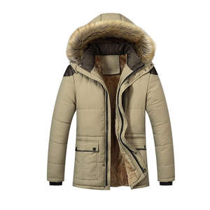 Chaqueta Parka para Hombre, Abrigo de Invierno, Color Sólido, Cálido, a la Moda, Informal, de Algodón, Chaqueta de Plumón en Venta - Product Image 3