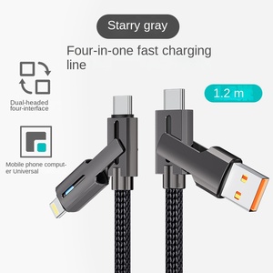 <span class=keywords><strong>สาย</strong></span><span class=keywords><strong>ชาร์จ</strong></span>เร็วแบบถัก 4-in-1 หัวคู่ 100W พร้อมหัวต่อ /<span class=keywords><strong>Type</strong></span>-<span class=keywords><strong>C</strong></span> ยาว <span class=keywords><strong>2</strong></span> <span class=keywords><strong>เมตร</strong></span> สำหรับโทรศัพท์ - Product Image 6