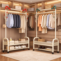 Séchoir à linge pliable double niveau en acier carbone extra épais, robuste, pour extérieur et salon, organisateur de vêtements