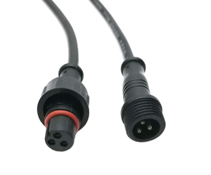 QUANWEI 2 3 4针母头公头注塑圆螺纹防水铜芯PVC绝缘家用电器LED灯条 - Product Image 6