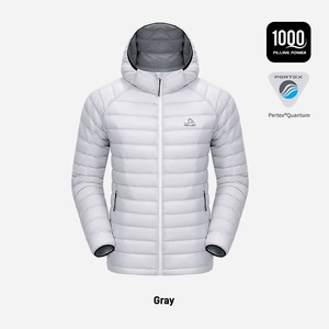PERFORMANCE PELLIOT Outdoor Hombres con capucha PERTEX Repelente al agua Ultraligero 1000 Filling Power White Goose Down Jacket Coat - Product Image 6