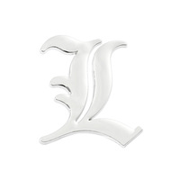 Broche de metal esmaltado con la letra L personalizado al por mayor, insignia creativa para bolsos, ropa y accesorios de joyería