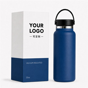 Bouteille de sport isotherme en acier inoxydable 304 mat de 32 oz avec logo personnalisé, en plastique pulvérisé, avec poignée, pour le camping et les activités de plein air - Product Image 2