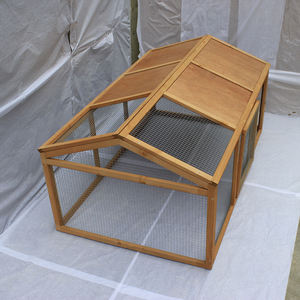 Hot-Sale Moderne Stijl Driehoek Buiten Tuin Massief Hout Winddicht Draagbare Kip Konijn Huis Hok - Product Image 5