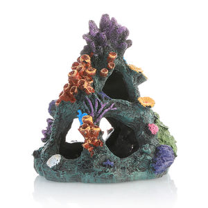 Accessoires pour aquariums Faux récif de corail Résine Rock <span class=keywords><strong>Cave</strong></span> Ornements Betta Fish House Fish Tank Paysage Décoration - Product Image 1