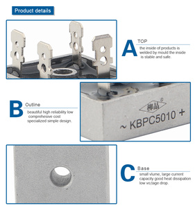 Rectificador de puente monofásico KBPC 5010 <span class=keywords><strong>iode</strong></span> 50A1000V Nuevo Original - Product Image 1