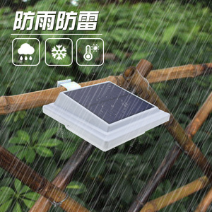 Lampe LED solaire pour clôture, 5W, lampe murale d'extérieur pour jardin, avec capteur, étanche, pour éclairage paysager de cour - Product Image 1