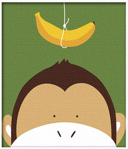 Dropshipping pintura DIY personalizada por números para niños mono Animal de dibujos animados con marco 20x20cm - Product Image 2