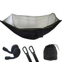 Hamac de camping en nylon durable avec moustiquaire, hamac portable pour extérieur