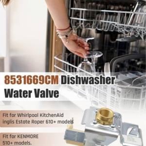 Valvola di ingresso per lavastoviglie WP8531669 110V elettrica in acciaio inossidabile per Whirlpool <span class=keywords><strong>Dietrich</strong></span> - Product Image 3