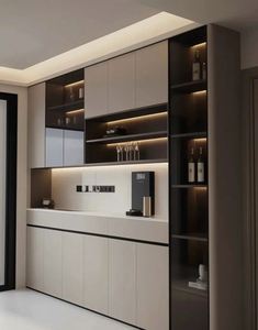 Real Customer Cases Full Set of Furniture in the Living Room Including Glass <b>Display</b> <b>Cabinets</b> and <b>Wooden</b> Wardrobes - Product Image 1