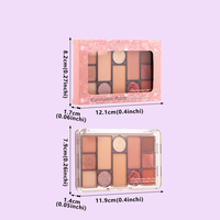 Palette de fards à paupières multifonctionnelle 12 teintes, mat et scintillant, pigmentée, palette portable pour un maquillage quotidien et glamour des yeux