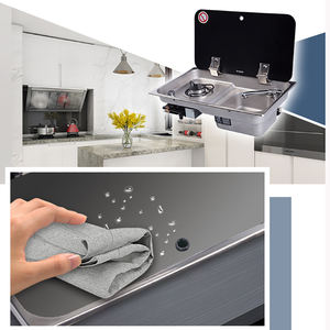 Gran oferta, estufa de Gas RV, estufa de Gas para <span class=keywords><strong>autocaravana</strong></span> integrada, estufas portátiles para acampar con cubierta de vidrio templado en Stock - Product Image 3