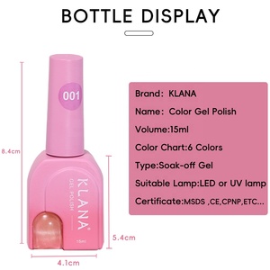 ยาทาเล็บเจล KLANA Moonlight Glass Bead Cat Eye ขนาด 15 มล. สีชมพู แม่เหล็กแรงสูง สีนู้ดใส ประกายวิบวับ แบบเม็ดแก้ว  สินค้าจากโรงงาน - Product Image 5