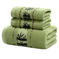 Ensemble de serviettes de bain en fibre de bambou serviette de cheveux en microfibre