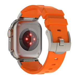 สายนาฬิกาซิลิโคนคุณภาพสูงขายส่งจากโรงงาน สำหรับ Apple Watch Series 11 10 ขนาด 42 มม. 46 มม. Ultra 49 มม. พร้อมหัวเข็มขัดโลหะ - Product Image 6