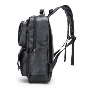 Custom 2025 Hot Fashion Pu Unisex de gran capacidad al aire libre de los hombres PU Laptop Backpack - Product Image 4