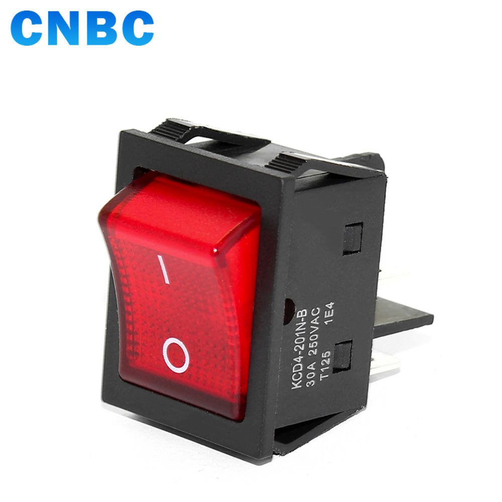 KCD4 Medium DPST 4 Pins on OFF 16A 24V Illuminated Rocker Switch 250V With Led Light