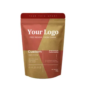 Luxury Sachet Plastic Powder Packaging Biodegradable Paper Bags With Your Own Logo Recyclable