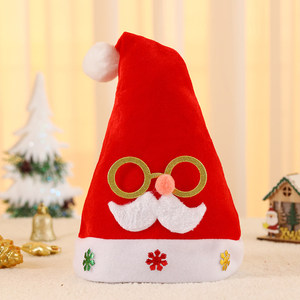 Baby &amp; <strong>Children's</strong> Cartoon Embossed Classic Fit <strong>Christmas</strong> <strong>Hat</strong> with Light and Glowing Features Adult Thickened Plush <strong>Hat</strong> - Product Image 4