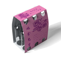 Boîte de rangement pour 4 bières, boîte de transport pour 6 bières, boîte en papier pour 2, 4, 6, 12, 24 bouteilles, boîte de rangement colorée avec poignée