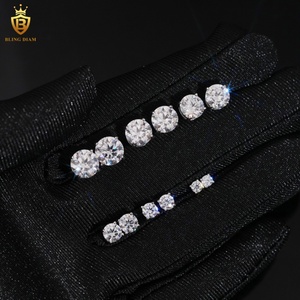 Nóng bán với GRA VVS1 moissanite kim cương thanh lịch Solitaire <span class=keywords><strong>Stud</strong></span> Bông Tai S925 hiphop phong cách <span class=keywords><strong>Stud</strong></span> Bông tai qua Kim Cương thử nghiệm - Product Image 3
