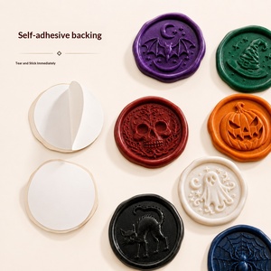 Para Decoración, Nueva Colección de Halloween, 26 Etiquetas de Cera de Halloween, Sellos de Cera DIY, Pegatinas de Calabaza, Fantasma, Bruja y Murciélago - Product Image 3