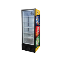 Réfrigérateur de présentation commercial Meisda SC235 235L à refroidissement direct et porte vitrée simple pour supermarché