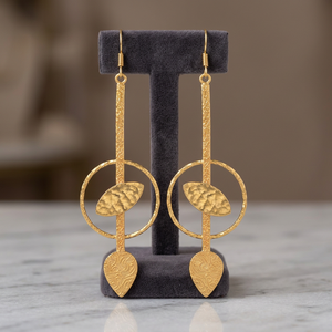 Pendientes de Aleación Hechos a Mano con Piedras Preciosas, Estilo Bohemio Clásico para Niños - Product Image 2