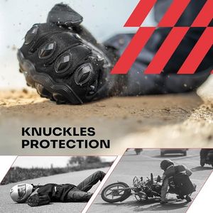 Motosiklet bisiklet eldiveni tam parmak nefes alan örgü<span class=keywords><strong>l</strong></span>ü kumaş motosiklet yarışı dokunmatik ekran eldiveni - Product Image 5