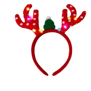 Adornos navideños para decoración del hogar, banda para el pelo de Año Nuevo, regalos para niños, Papá Noel, ciervo, muñeco de nieve, banda para el pelo de Navidad
