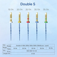 Limas de Endodoncia Dentales de Aleación de Níquel Titanio, Tipo Doble-S, para Conductos Radiculares, Punta No Cortante, Propiedad Termoactivada