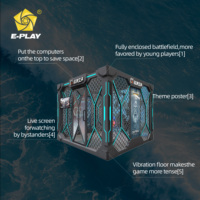 Console de jeu de réalité virtuelle Eplay VR pour 4 joueurs, projecteur de jeu de tir, manèges de parc d'attractions intérieur pour enfants