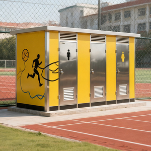 Cabine de douche et toilettes portables étanches sur mesure pour parcs urbains, zones de service, toilettes publiques préfabriquées en acier à nettoyage automatique – Fabricant - Product Image 4