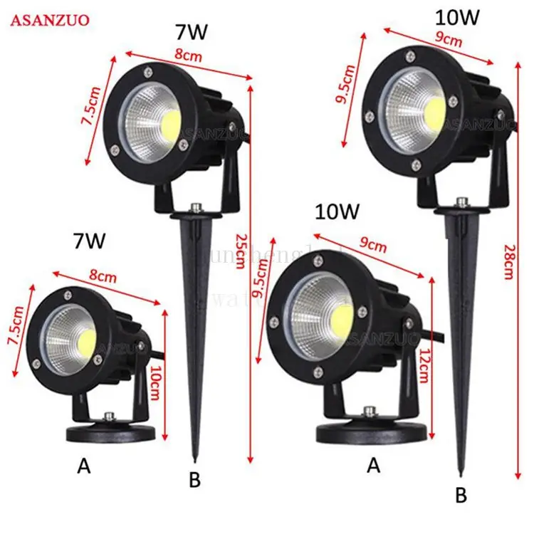 Spike Pathway แท่งไฟ Led กันน้ำ3วัตต์,ไฟสวนกลางแจ้งลานสนามหญ้า3 W DC 12V 24V ไฟสวนสถานที่แนวนอน