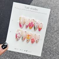 Ensemble d'accessoires de beauté pour salon de 10 pièces, fabriqué à la main, de haute qualité, en PMMA souple, modèle français, ongles longs sculptés en forme d'amande, faux ongles en forme de stiletto