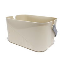 Petit panier de rangement en plastique Portable avec trous de poignée pour blanchisserie douche pique-nique organisateur de nourriture paniers de rangement