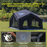 Tente gonflable Coody Hub Station Air - Coton noir durable pour le glamping quatre saisons en extérieur - Fabricants de tentes portables uniques