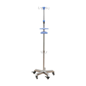 Soporte intravenoso portátil de acero inoxidable ajustable con ruedas para clínicas y hospitales, apto para uso doméstico. - Product Image 2