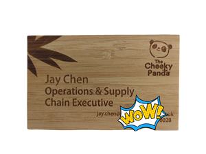 بطاقات عمل خشبية من الخيزران محفورة بالليزر / مطبوعة بالأشعة فوق البنفسجية - Product Image 3