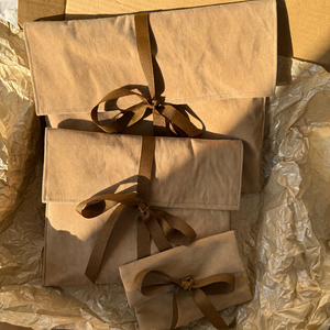 Brown Flannel Flap Bag High-grade <b>Screen</b> Printed <b>Folding</b> Envelope Bag Packaging Bag - Product Image 3