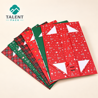 Boîte magnétique pliable de Noël en carton ondulé rouge, boîte rigide pour cadeaux de fêtes, emballage avec couvercle à fermeture magnétique
