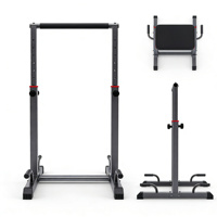 Support de barre de musculation en métal robuste Fortune Land, hauteur réglable, pour entraînement fitness, parallettes, pompes, usage domestique, homme, garantie 1 an
